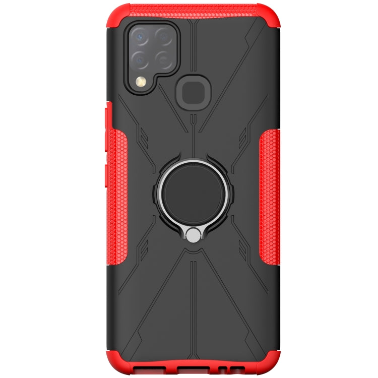 For Infinix Hot 10s Armor Bear Shockproof PC + TPU Protective Case with Ring Holder