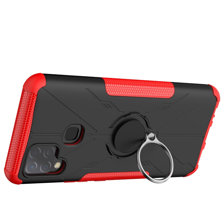 For Infinix Hot 10s Armor Bear Shockproof PC + TPU Protective Case with Ring Holder