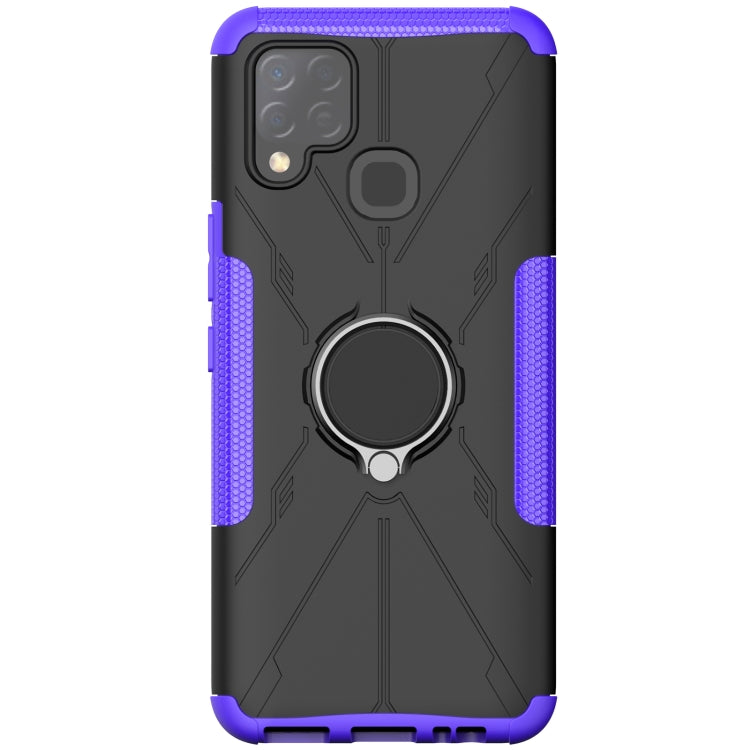 For Infinix Hot 10s Armor Bear Shockproof PC + TPU Protective Case with Ring Holder