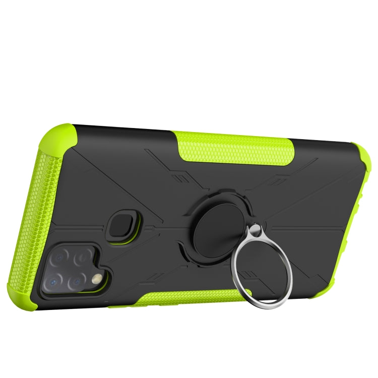 For Infinix Hot 10s Armor Bear Shockproof PC + TPU Protective Case with Ring Holder