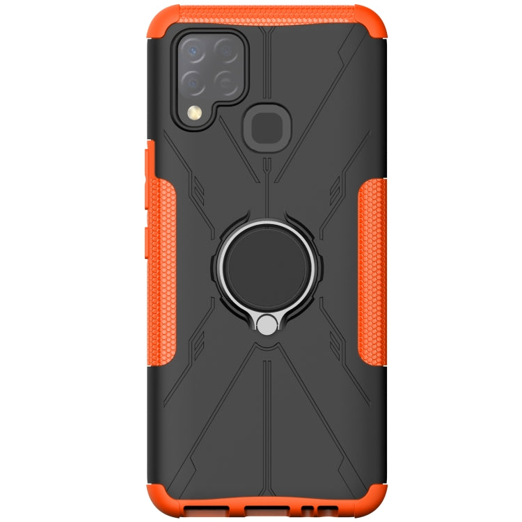 For Infinix Hot 10s Armor Bear Shockproof PC + TPU Protective Case with Ring Holder