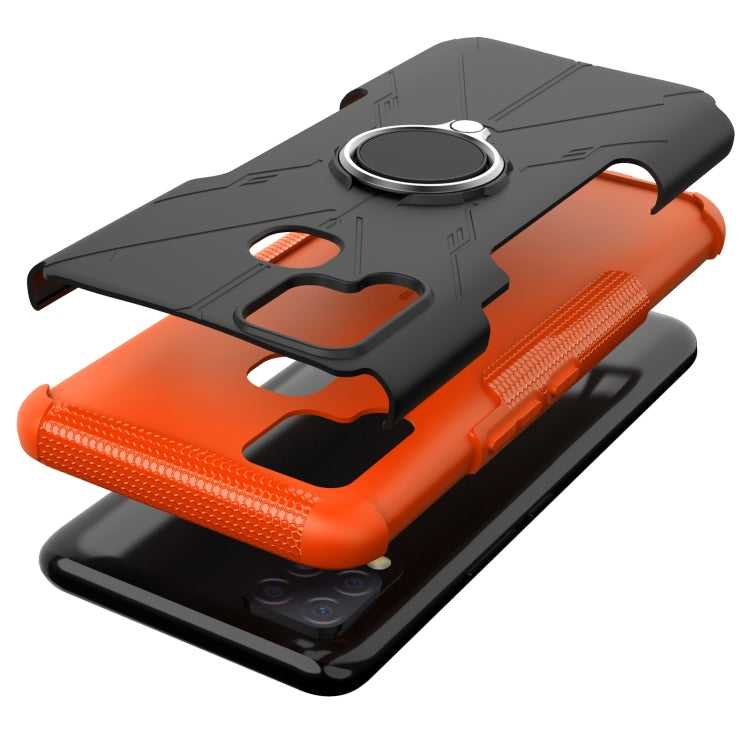 For Infinix Hot 10s Armor Bear Shockproof PC + TPU Protective Case with Ring Holder