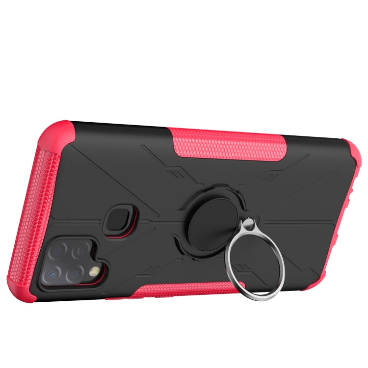 For Infinix Hot 10s Armor Bear Shockproof PC + TPU Protective Case with Ring Holder