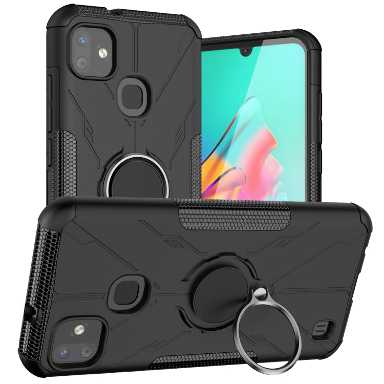 For Infinix Smart HD 2021 Armor Bear Shockproof PC + TPU Protective Case with Ring Holder