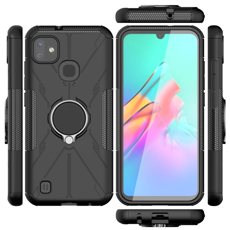 For Infinix Smart HD 2021 Armor Bear Shockproof PC + TPU Protective Case with Ring Holder