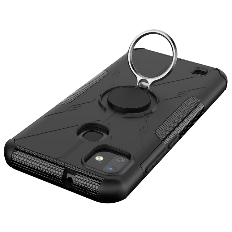For Infinix Smart HD 2021 Armor Bear Shockproof PC + TPU Protective Case with Ring Holder