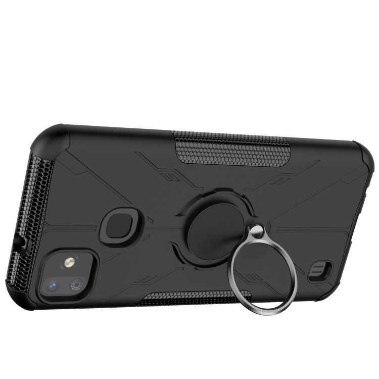 For Infinix Smart HD 2021 Armor Bear Shockproof PC + TPU Protective Case with Ring Holder