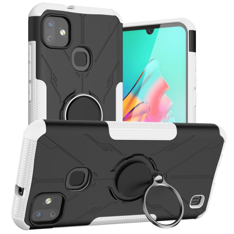 For Infinix Smart HD 2021 Armor Bear Shockproof PC + TPU Protective Case with Ring Holder