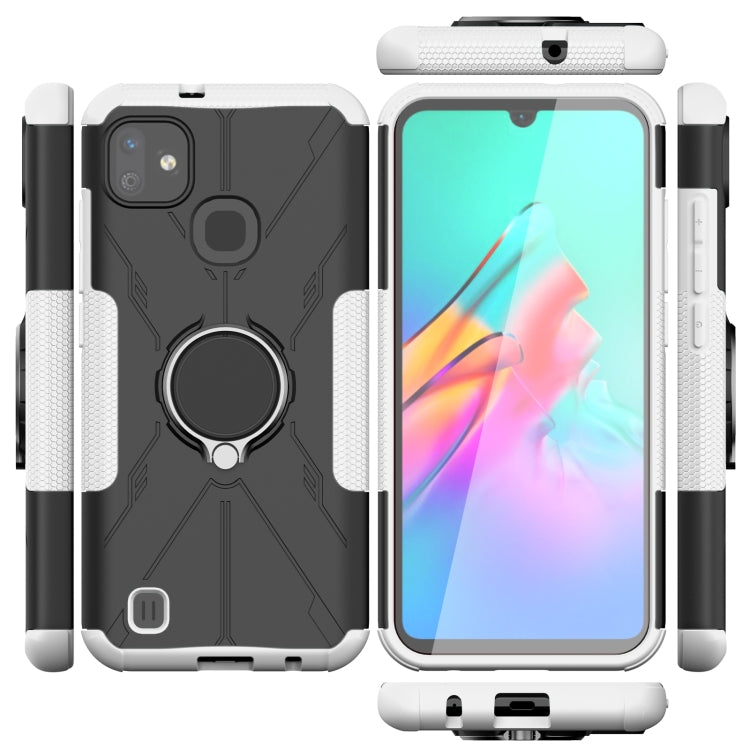 For Infinix Smart HD 2021 Armor Bear Shockproof PC + TPU Protective Case with Ring Holder
