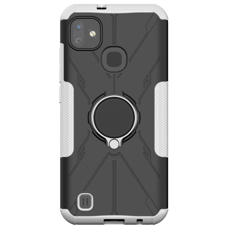 For Infinix Smart HD 2021 Armor Bear Shockproof PC + TPU Protective Case with Ring Holder