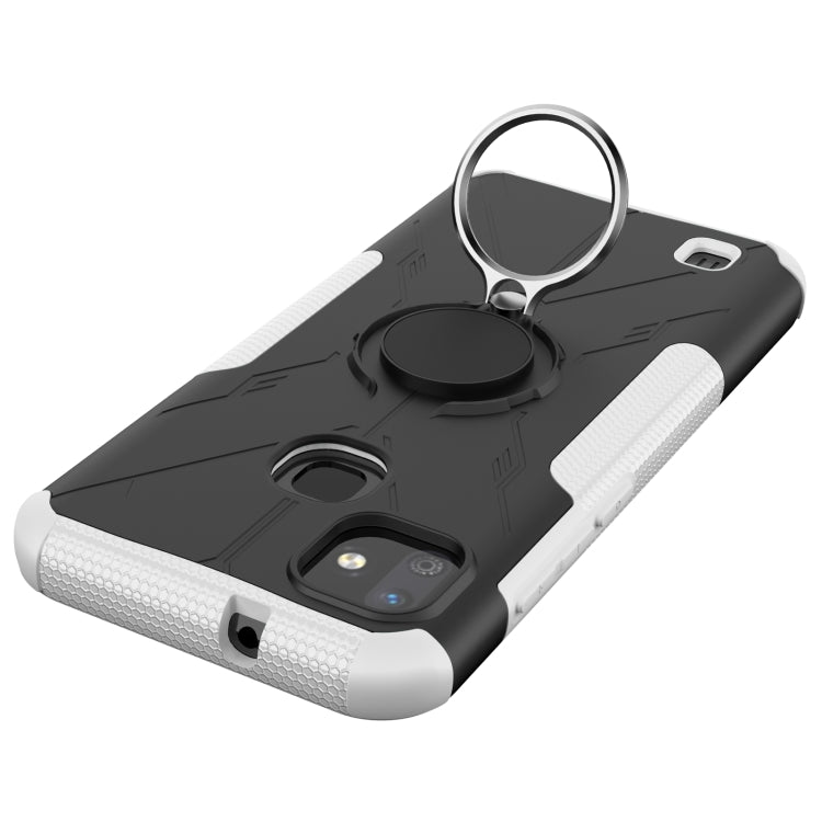 For Infinix Smart HD 2021 Armor Bear Shockproof PC + TPU Protective Case with Ring Holder