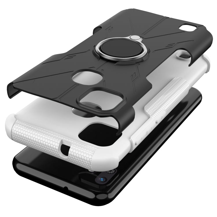 For Infinix Smart HD 2021 Armor Bear Shockproof PC + TPU Protective Case with Ring Holder
