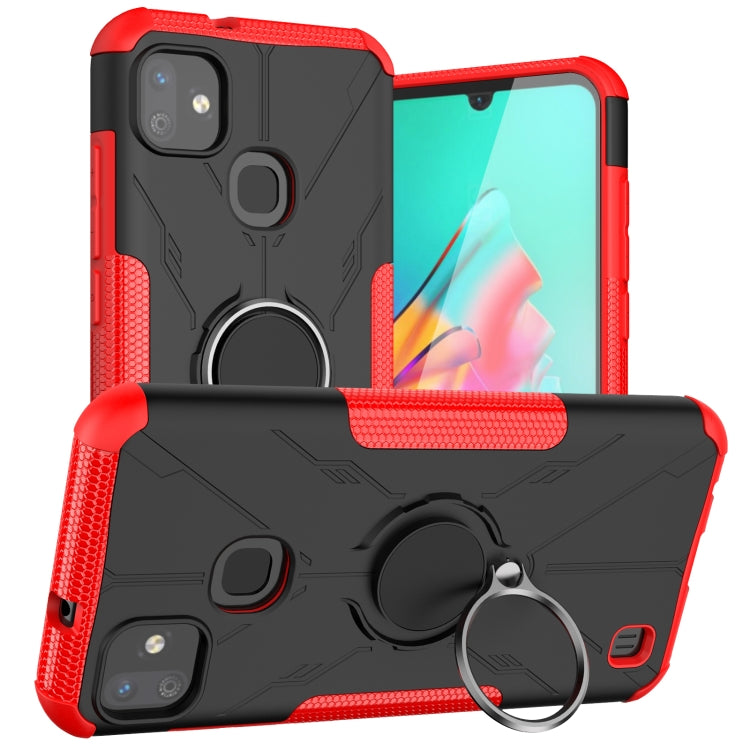 For Infinix Smart HD 2021 Armor Bear Shockproof PC + TPU Protective Case with Ring Holder