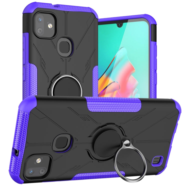 For Infinix Smart HD 2021 Armor Bear Shockproof PC + TPU Protective Case with Ring Holder