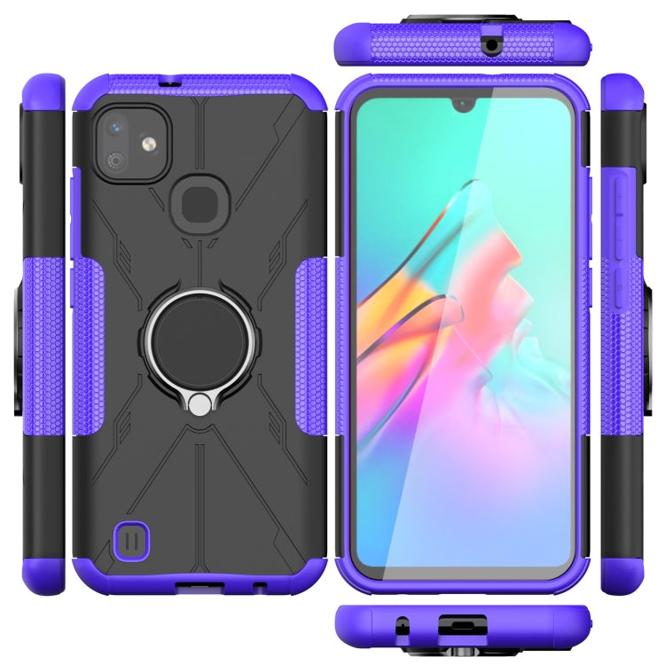 For Infinix Smart HD 2021 Armor Bear Shockproof PC + TPU Protective Case with Ring Holder