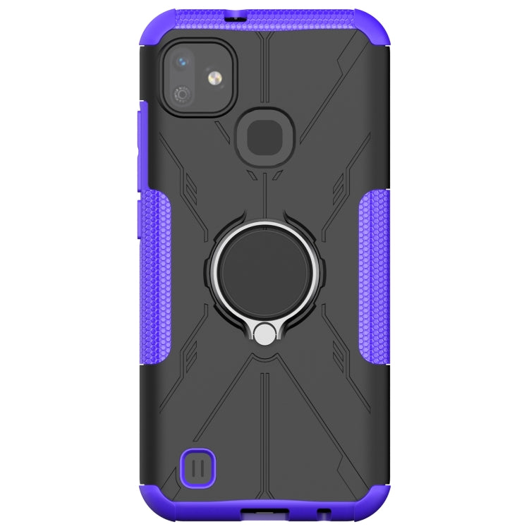 For Infinix Smart HD 2021 Armor Bear Shockproof PC + TPU Protective Case with Ring Holder