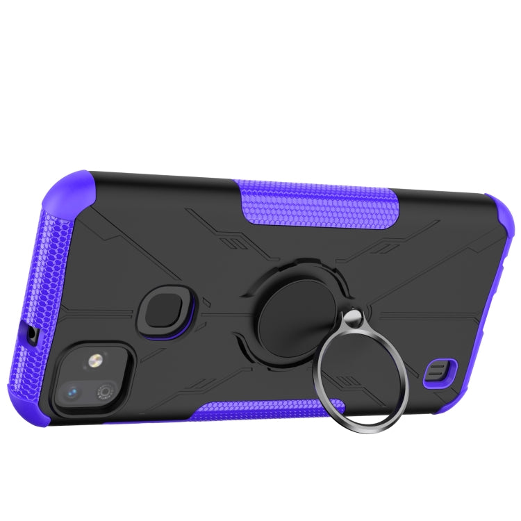 For Infinix Smart HD 2021 Armor Bear Shockproof PC + TPU Protective Case with Ring Holder