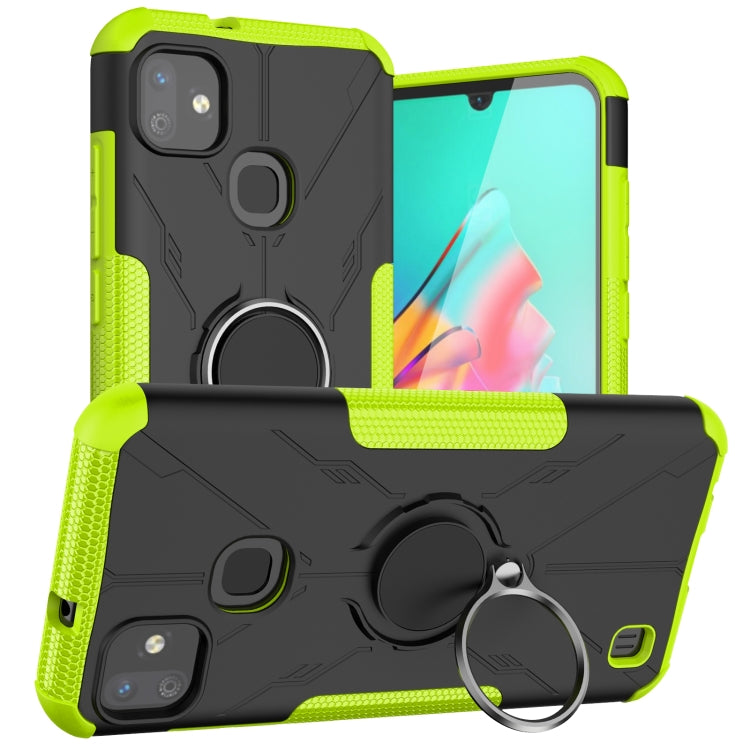 For Infinix Smart HD 2021 Armor Bear Shockproof PC + TPU Protective Case with Ring Holder