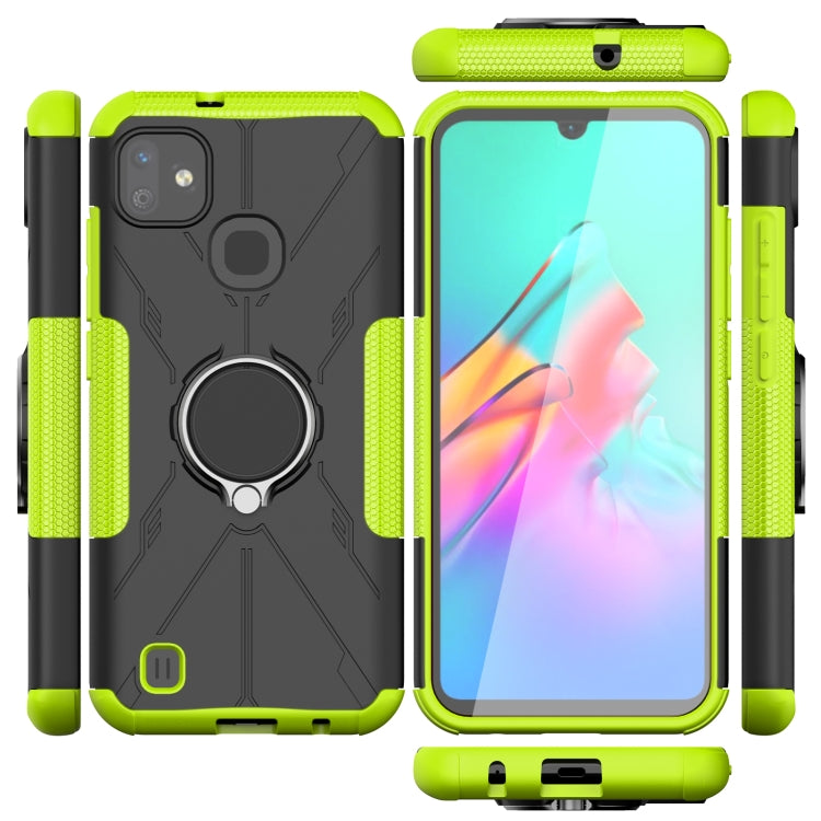 For Infinix Smart HD 2021 Armor Bear Shockproof PC + TPU Protective Case with Ring Holder