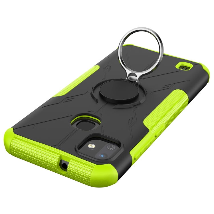 For Infinix Smart HD 2021 Armor Bear Shockproof PC + TPU Protective Case with Ring Holder