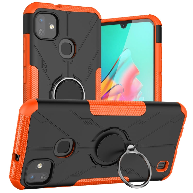 For Infinix Smart HD 2021 Armor Bear Shockproof PC + TPU Protective Case with Ring Holder