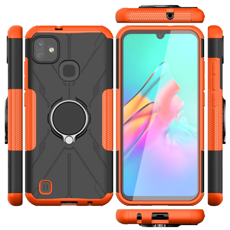 For Infinix Smart HD 2021 Armor Bear Shockproof PC + TPU Protective Case with Ring Holder