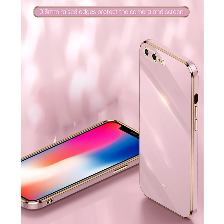 XINLI Straight 6D Plating Gold Edge TPU Shockproof Case For iPhone 6 / 6s