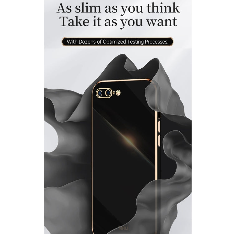 XINLI Straight 6D Plating Gold Edge TPU Shockproof Case For iPhone 6 / 6s