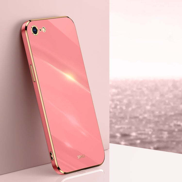 XINLI Straight 6D Plating Gold Edge TPU Shockproof Case For iPhone 6 / 6s