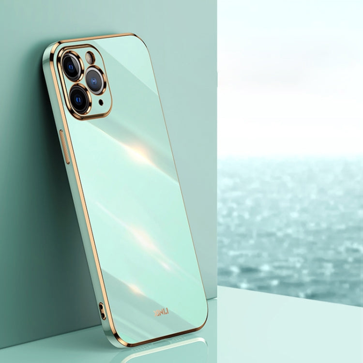 For iPhone 11 Pro XINLI Straight 6D Plating Gold Edge TPU Shockproof Case