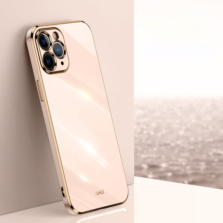 For iPhone 11 Pro Max XINLI Straight 6D Plating Gold Edge TPU Shockproof Case