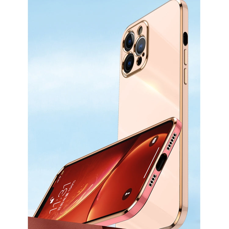 For iPhone 12 Pro XINLI Straight 6D Plating Gold Edge TPU Shockproof Case