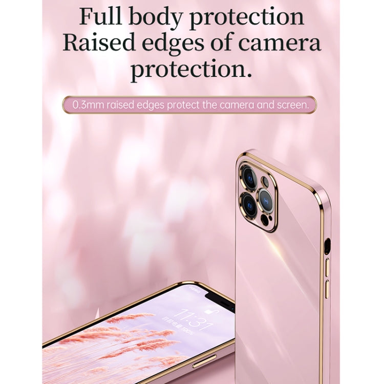 For iPhone 12 Pro XINLI Straight 6D Plating Gold Edge TPU Shockproof Case