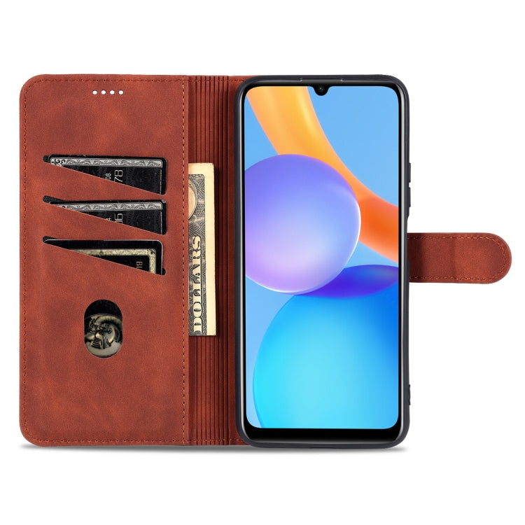For Honor Play 5T Youth AZNS Skin Feel Calf Texture Horizontal Flip Leather Case with Card Slots & Holder & Wallet