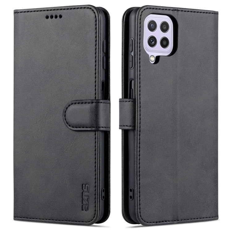 For Samsung Galaxy A22 4G AZNS Skin Feel Calf Texture Horizontal Flip Leather Case with Card Slots & Holder & Wallet