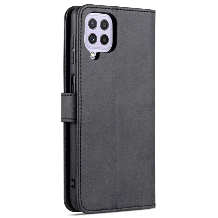 For Samsung Galaxy A22 4G AZNS Skin Feel Calf Texture Horizontal Flip Leather Case with Card Slots & Holder & Wallet