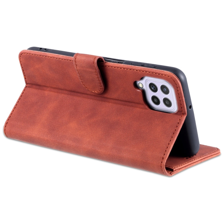 For Samsung Galaxy A22 4G AZNS Skin Feel Calf Texture Horizontal Flip Leather Case with Card Slots & Holder & Wallet