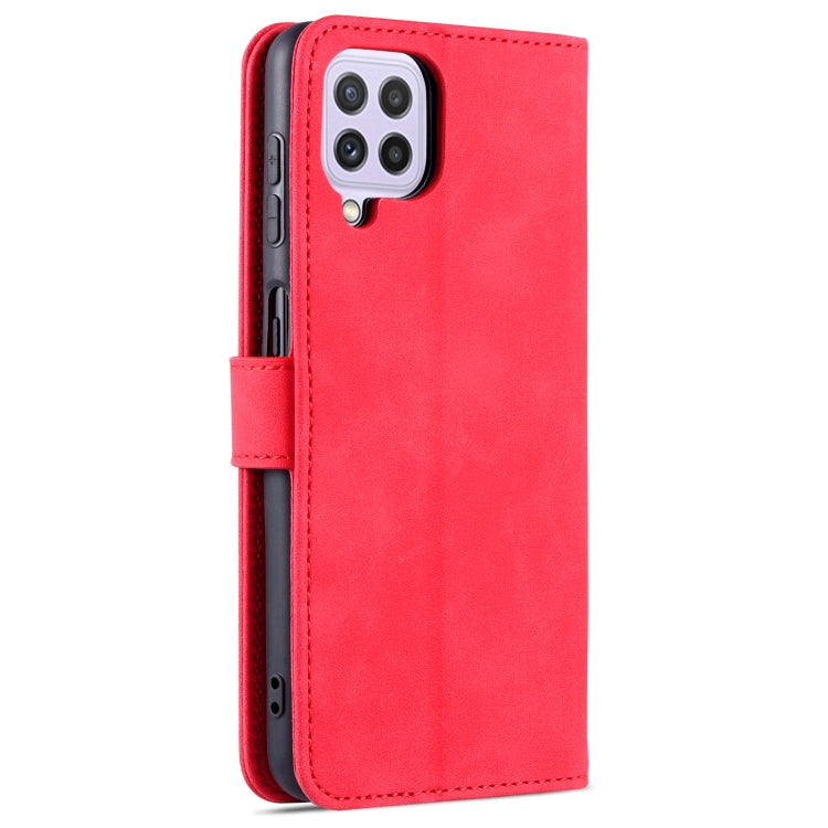 For Samsung Galaxy A22 4G AZNS Skin Feel Calf Texture Horizontal Flip Leather Case with Card Slots & Holder & Wallet