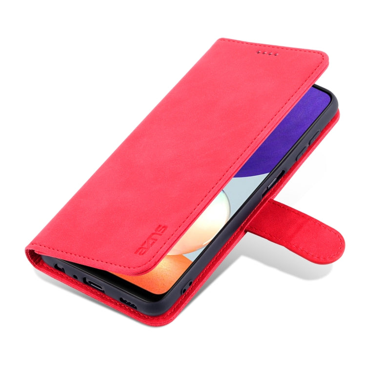 For Samsung Galaxy A22 4G AZNS Skin Feel Calf Texture Horizontal Flip Leather Case with Card Slots & Holder & Wallet