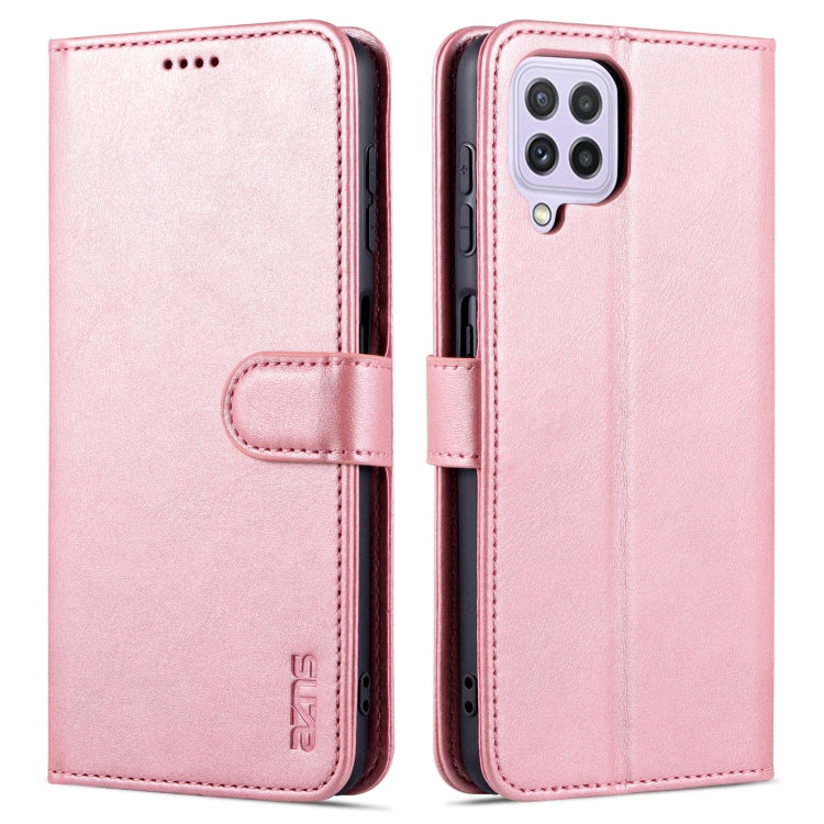 For Samsung Galaxy A22 4G AZNS Skin Feel Calf Texture Horizontal Flip Leather Case with Card Slots & Holder & Wallet