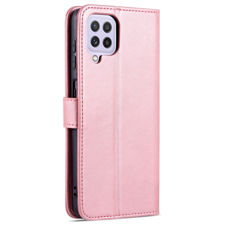 For Samsung Galaxy A22 4G AZNS Skin Feel Calf Texture Horizontal Flip Leather Case with Card Slots & Holder & Wallet