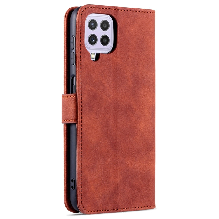 For Samsung Galaxy A22 4G AZNS Skin Feel Calf Texture Horizontal Flip Leather Case with Card Slots & Holder & Wallet