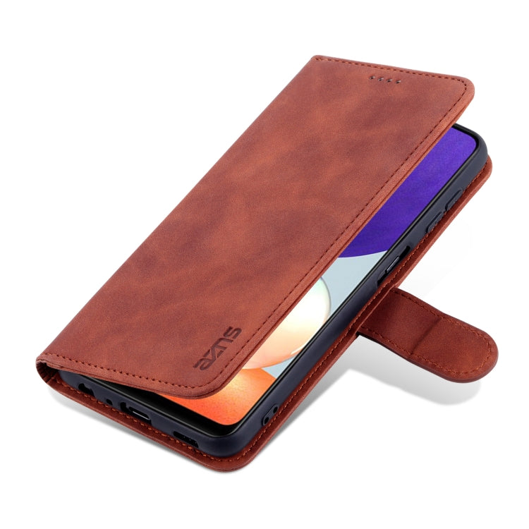 For Samsung Galaxy A22 4G AZNS Skin Feel Calf Texture Horizontal Flip Leather Case with Card Slots & Holder & Wallet