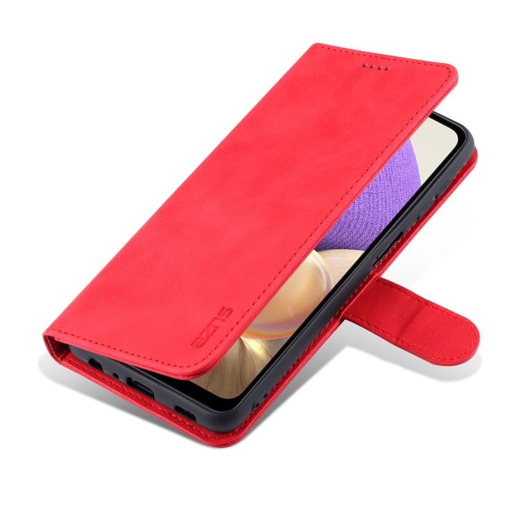For Samsung Galaxy A32 5G AZNS Skin Feel Calf Texture Horizontal Flip Leather Case with Card Slots & Holder & Wallet