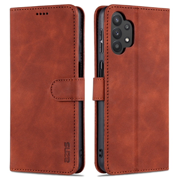 For Samsung Galaxy A32 5G AZNS Skin Feel Calf Texture Horizontal Flip Leather Case with Card Slots & Holder & Wallet