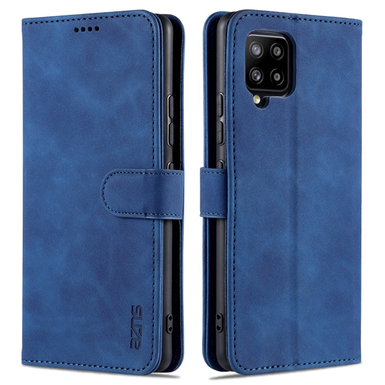 For Samsung Galaxy A42 5G AZNS Skin Feel Calf Texture Horizontal Flip Leather Case with Card Slots & Holder & Wallet
