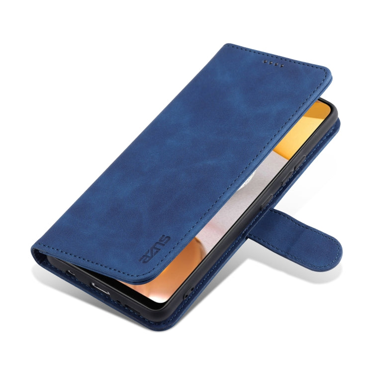 For Samsung Galaxy A42 5G AZNS Skin Feel Calf Texture Horizontal Flip Leather Case with Card Slots & Holder & Wallet
