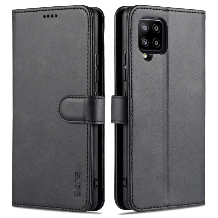 For Samsung Galaxy A42 5G AZNS Skin Feel Calf Texture Horizontal Flip Leather Case with Card Slots & Holder & Wallet