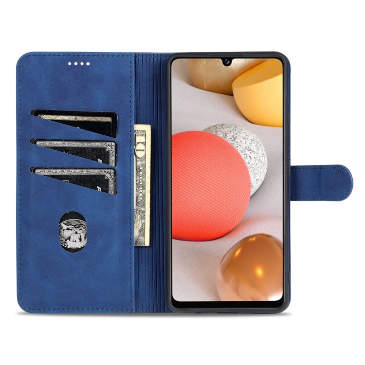 For Samsung Galaxy A42 5G AZNS Skin Feel Calf Texture Horizontal Flip Leather Case with Card Slots & Holder & Wallet