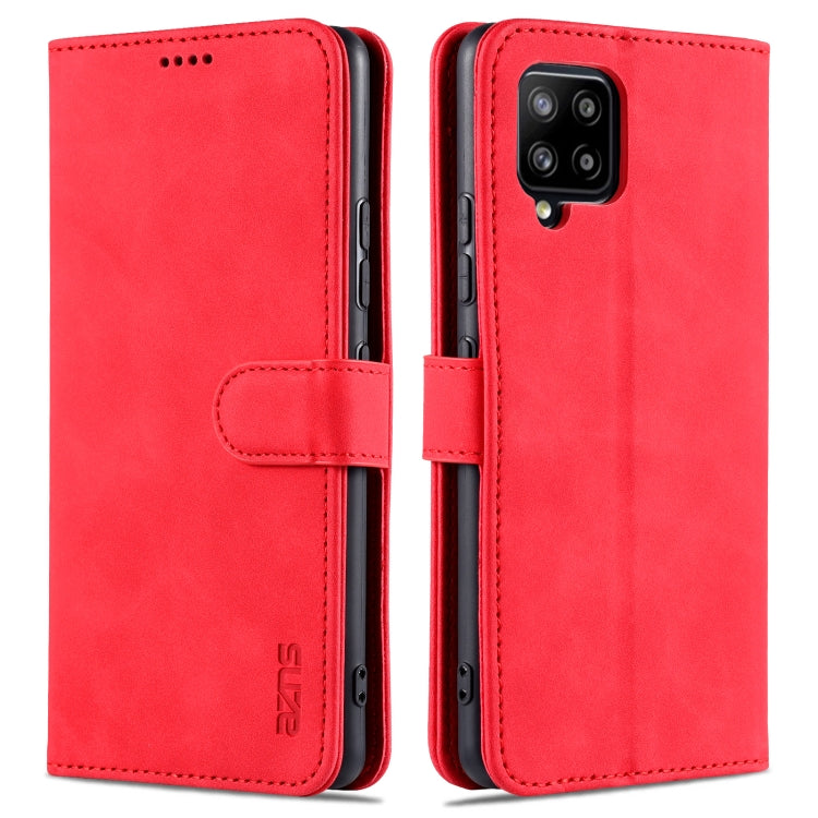For Samsung Galaxy A42 5G AZNS Skin Feel Calf Texture Horizontal Flip Leather Case with Card Slots & Holder & Wallet